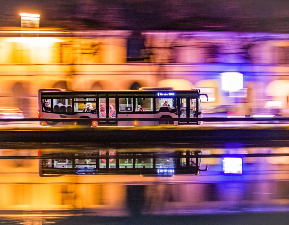 Night Bus Reflection