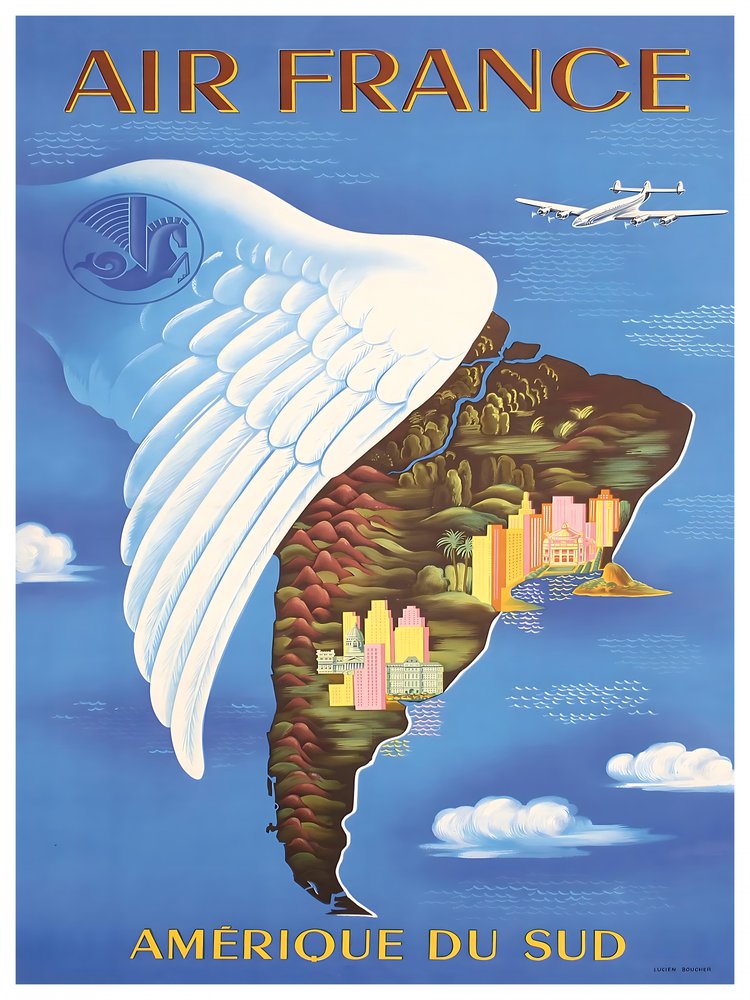 Vintage South America Flight