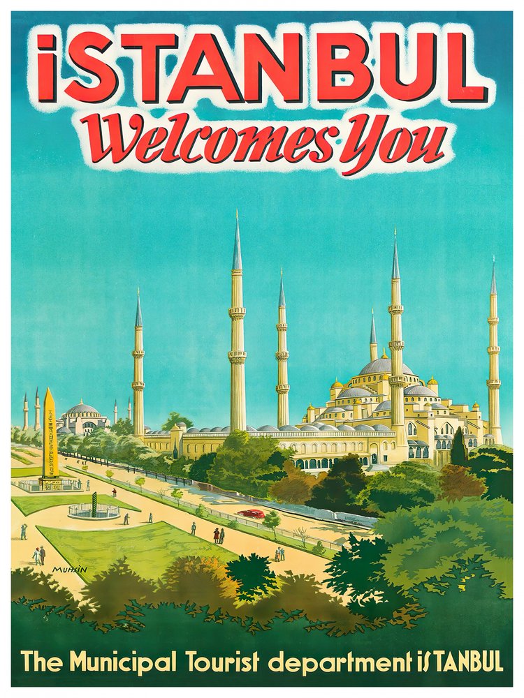 Vintage Istanbul Blue Mosque
