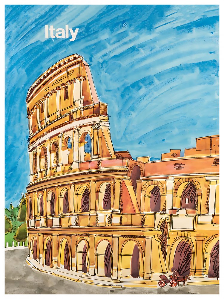 Roman Colosseum Illustration