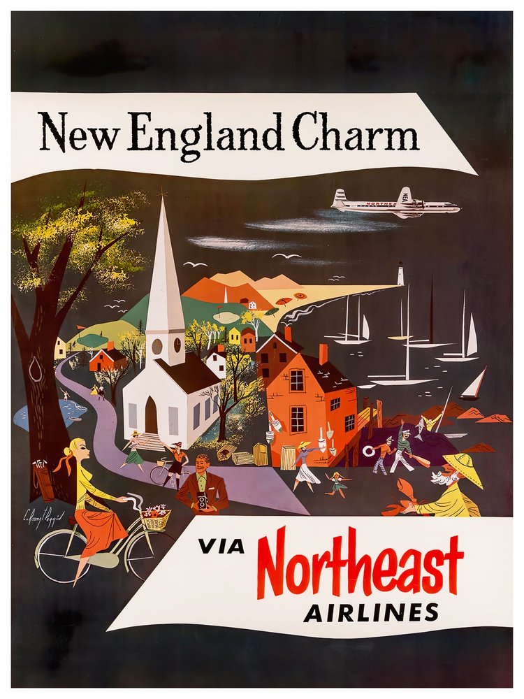 New England Travel Poster