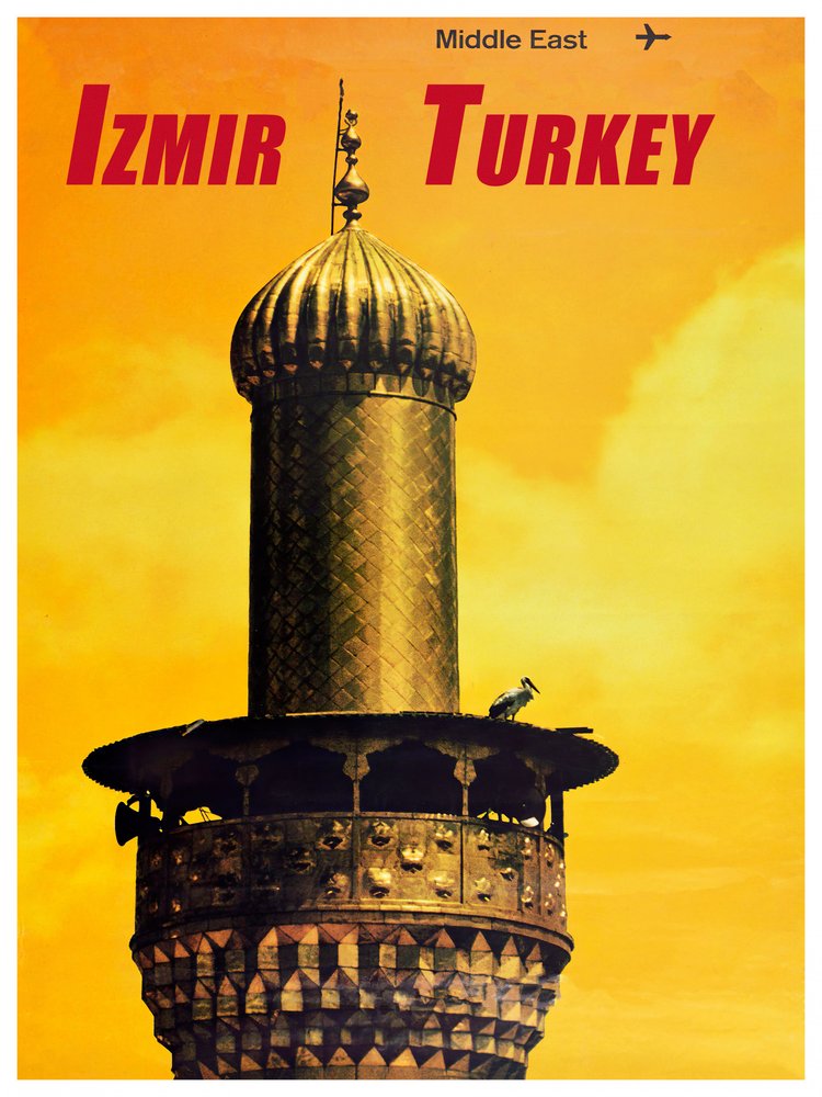 Golden Minaret Warm Sky