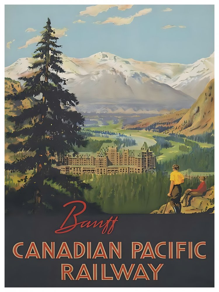 Vintage Banff Mountain Escape