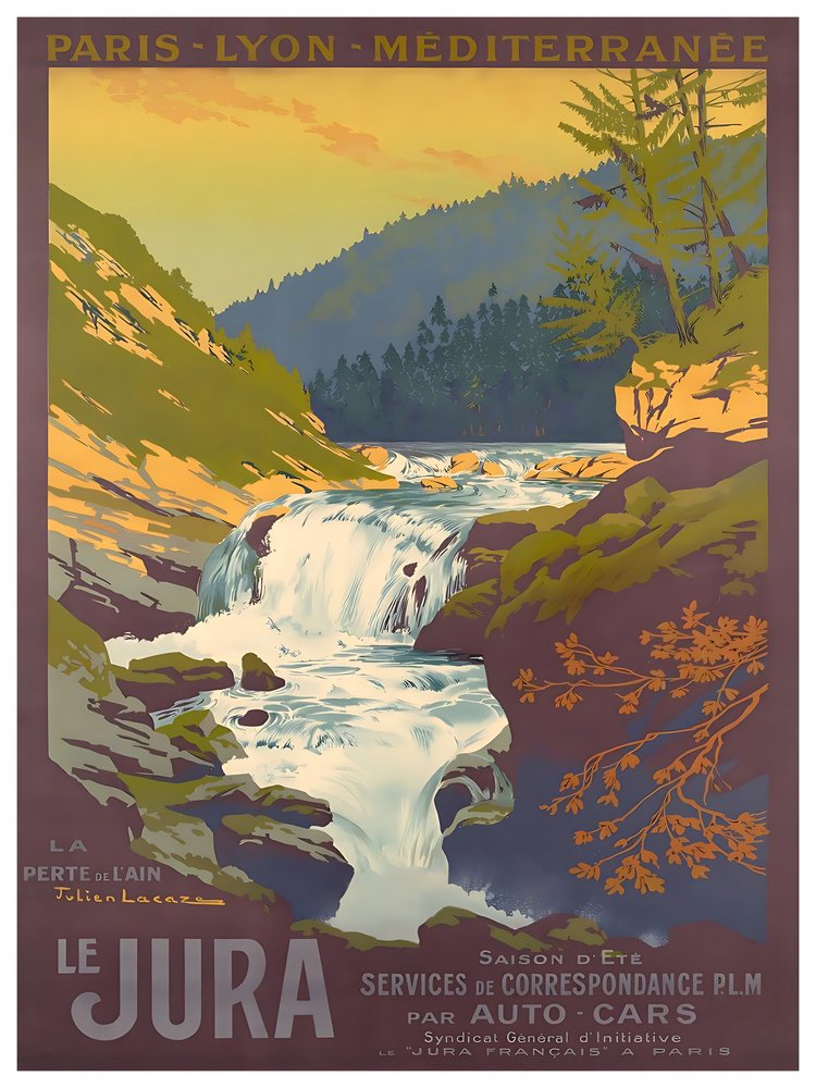 Vintage Jura Waterfall
