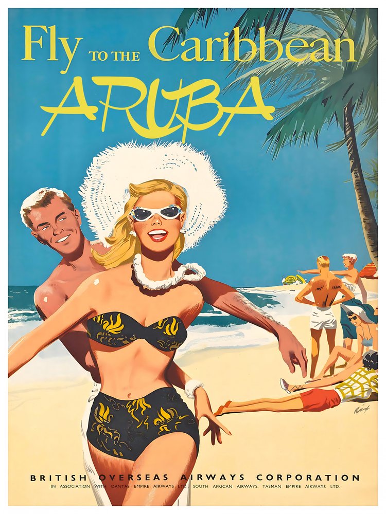 Happy Aruba Beach Couple