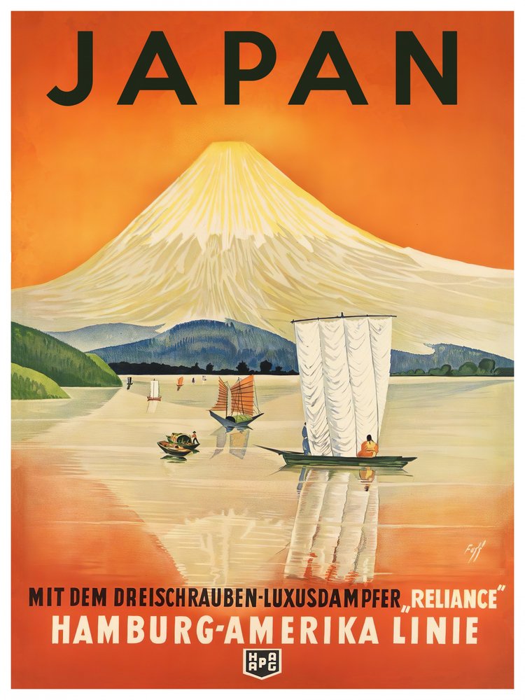 Mount Fuji Boats Vintage