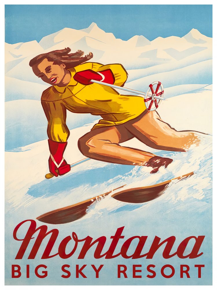 Retro Montana Skiing