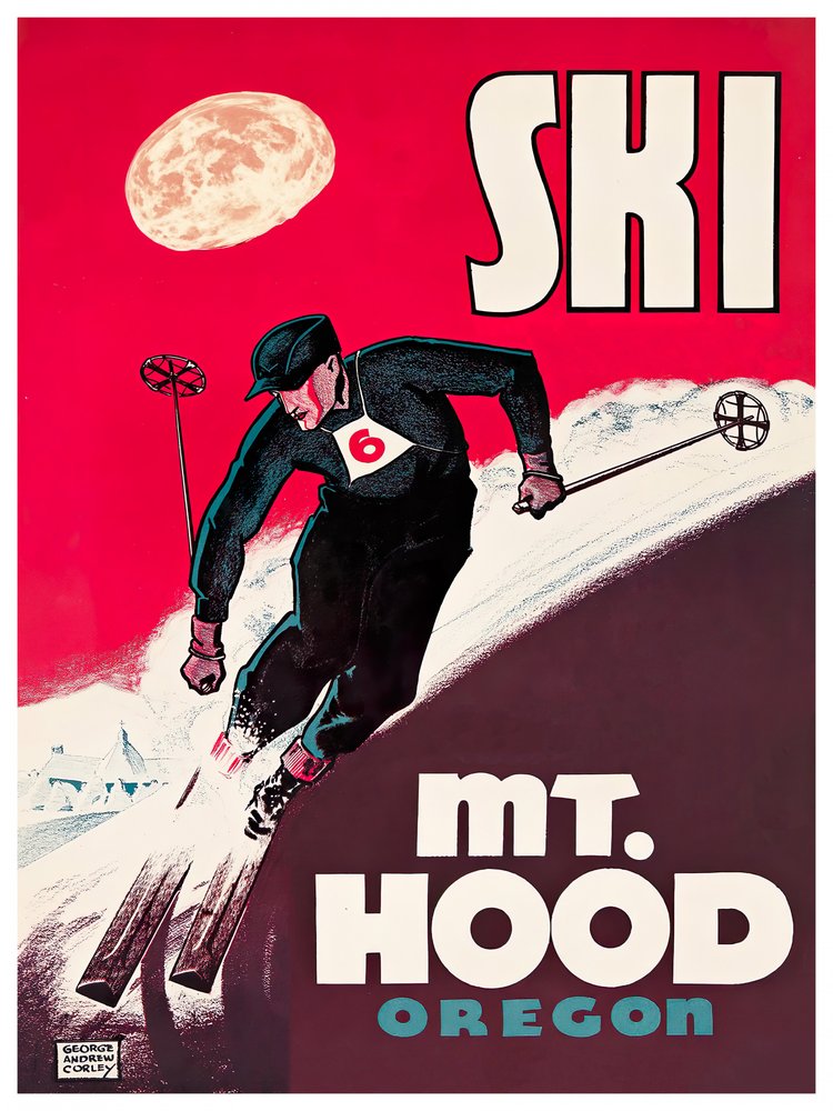 Retro Ski Mt Hood