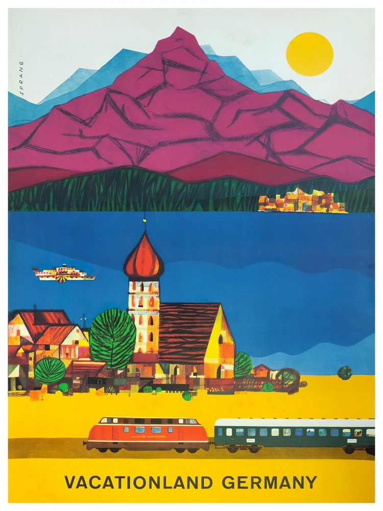 Vibrant German Lake Village