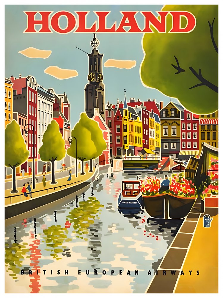 Vibrant Amsterdam Canal