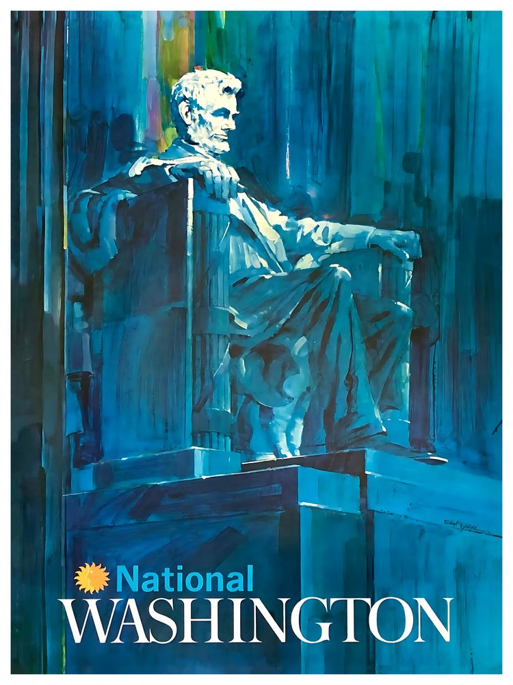 Blue Lincoln Memorial