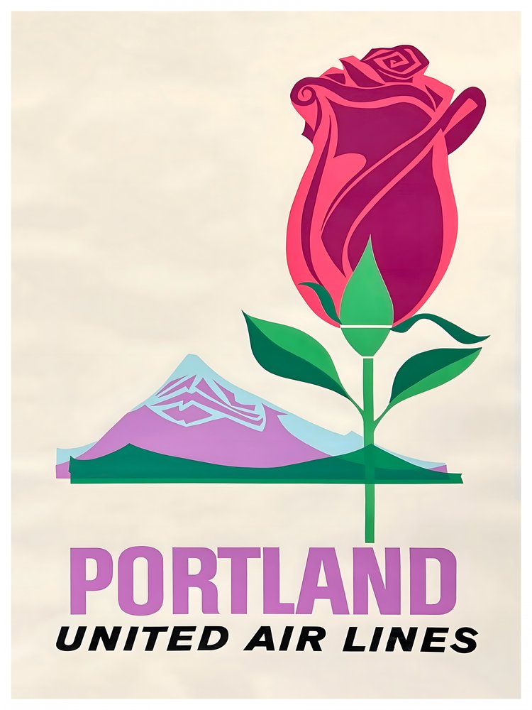Vintage Portland Rose Mountain