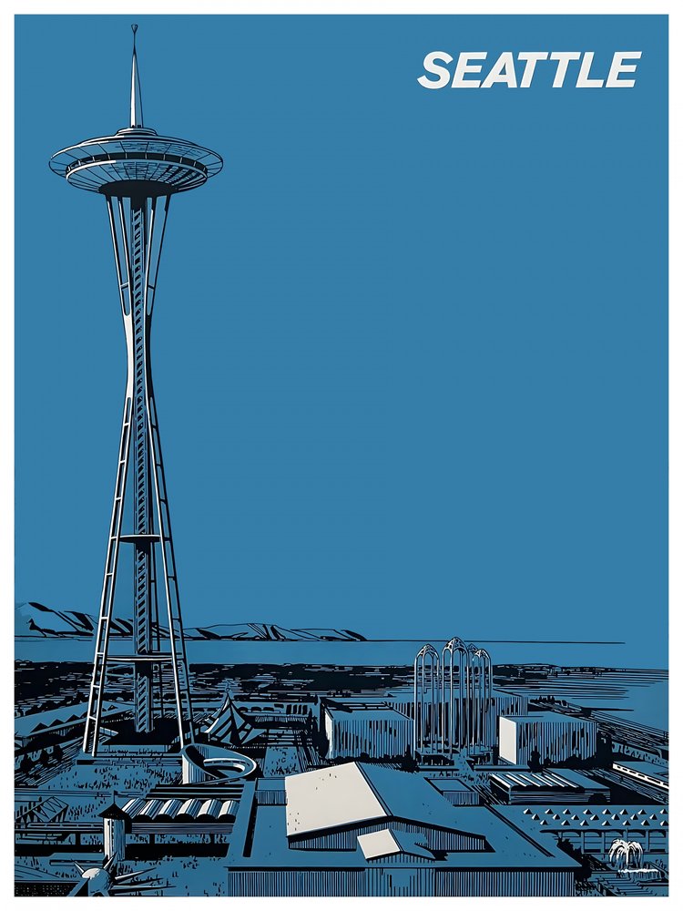 Seattle Space Needle Cityscape