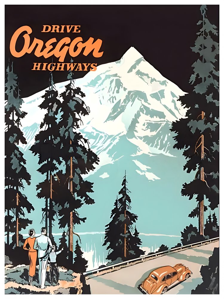 Vintage Oregon Highways