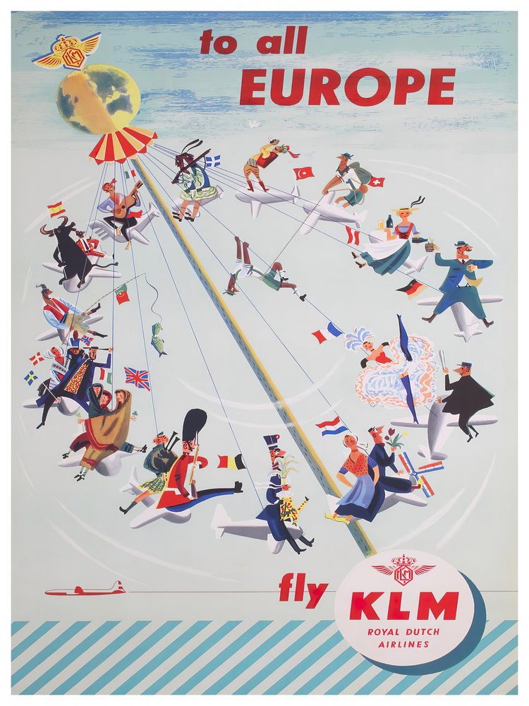 Vintage European Flight Carousel