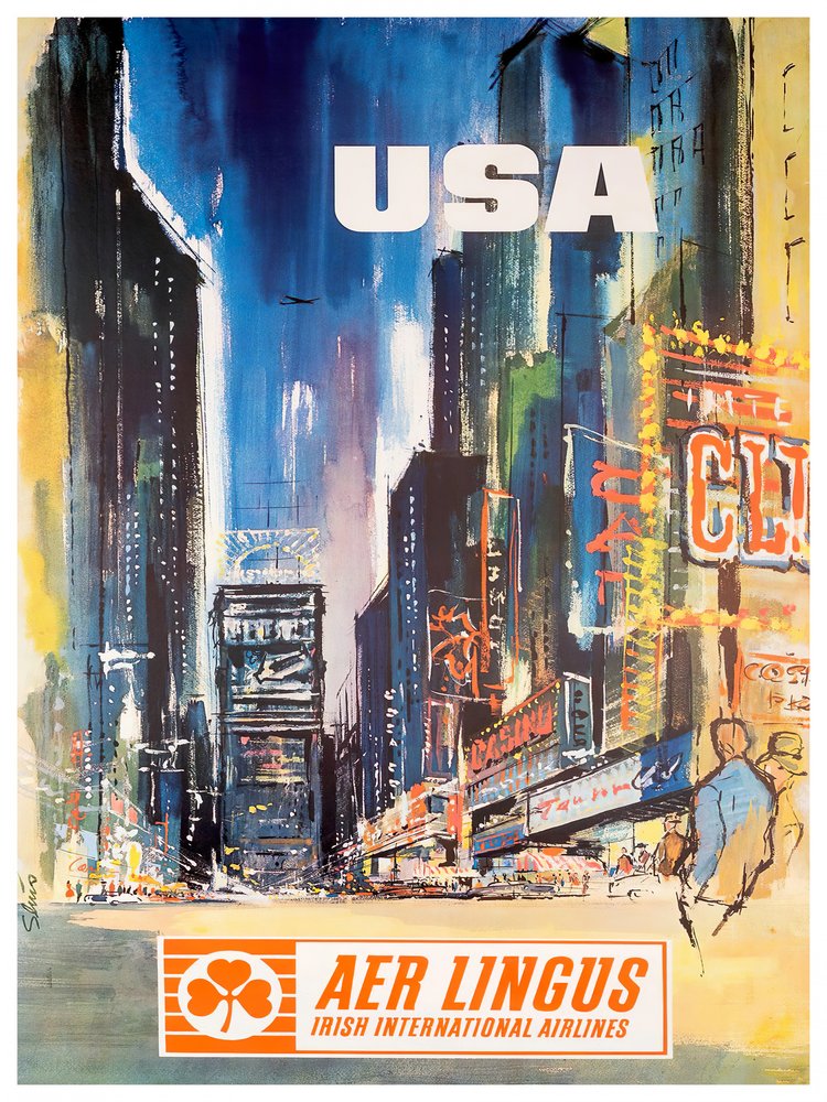 Retro USA City Night