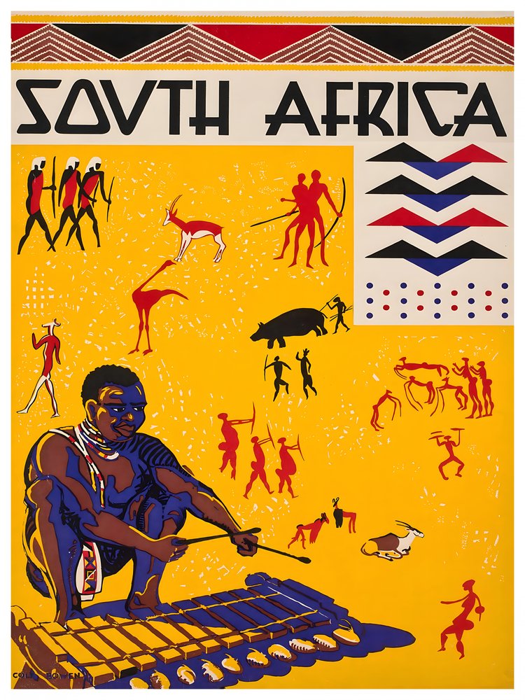 African Musician and Cave Art