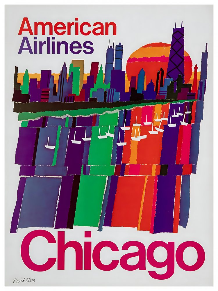 Colorful Chicago Cityscape