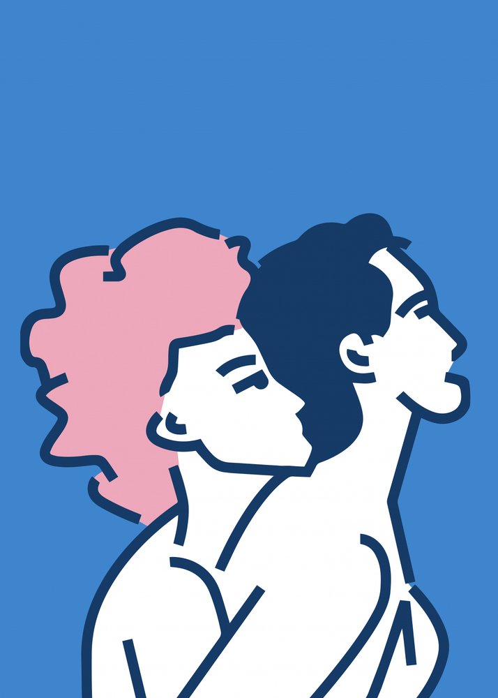 Modern Couple Embrace