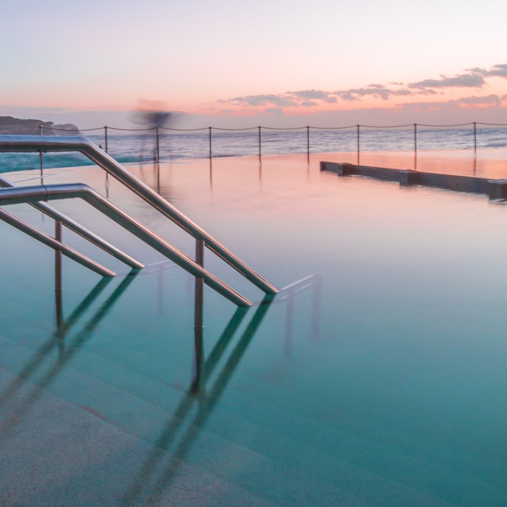 Serene Ocean Pool Morning