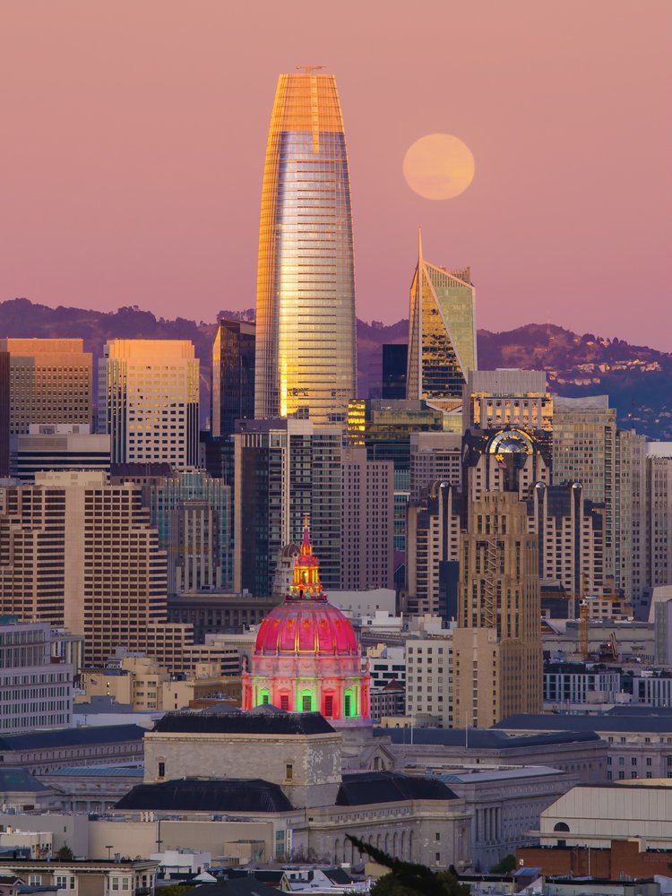 San Francisco Twilight Moon
