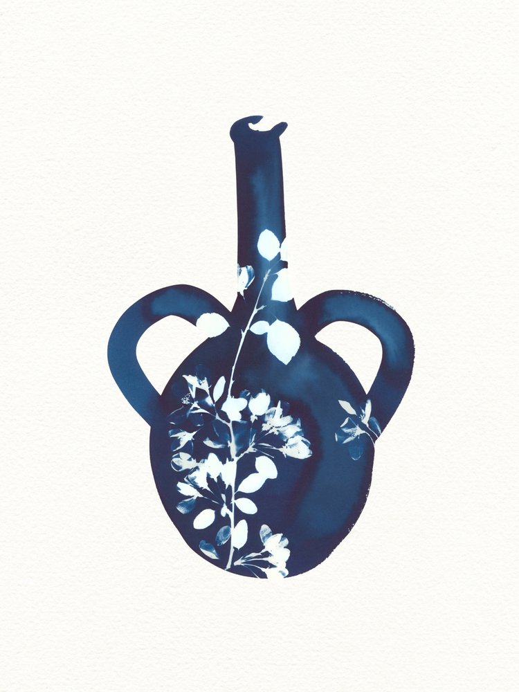 Indigo Botanical Vase