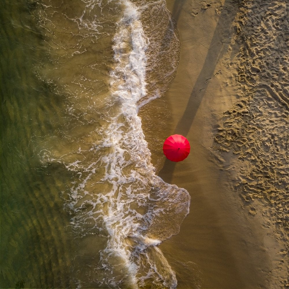 Solitary Beach Umbrella