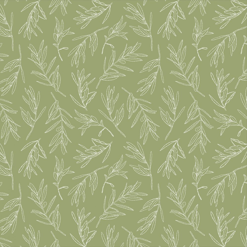 Green Botanical Leaf Pattern