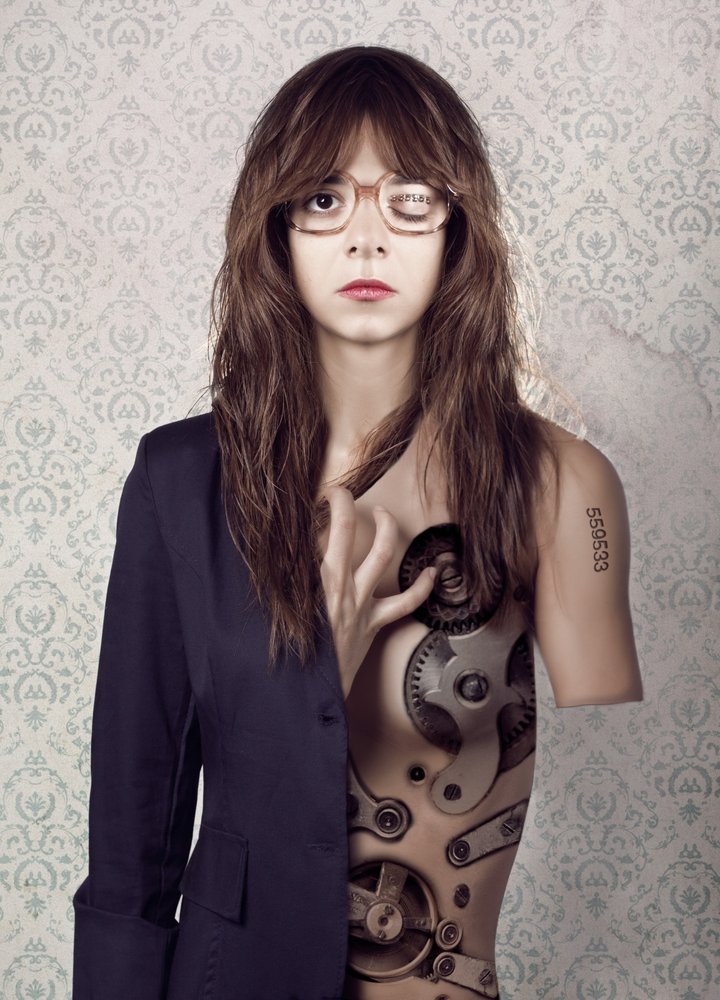 Cyborg Woman Portrait