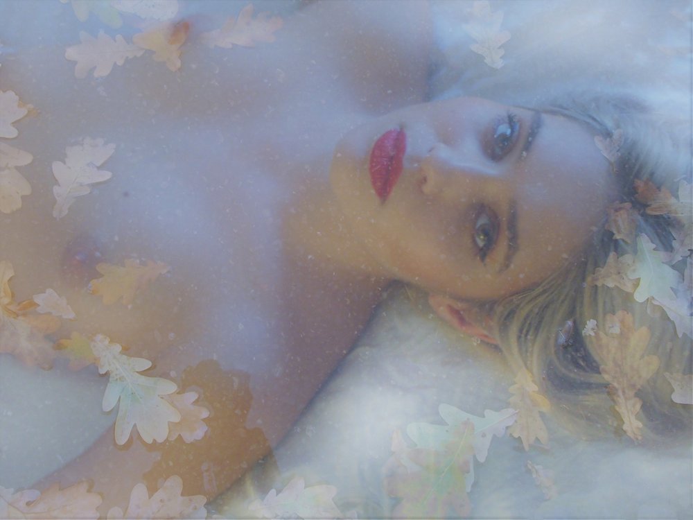 Blonde In Autumn Leaves