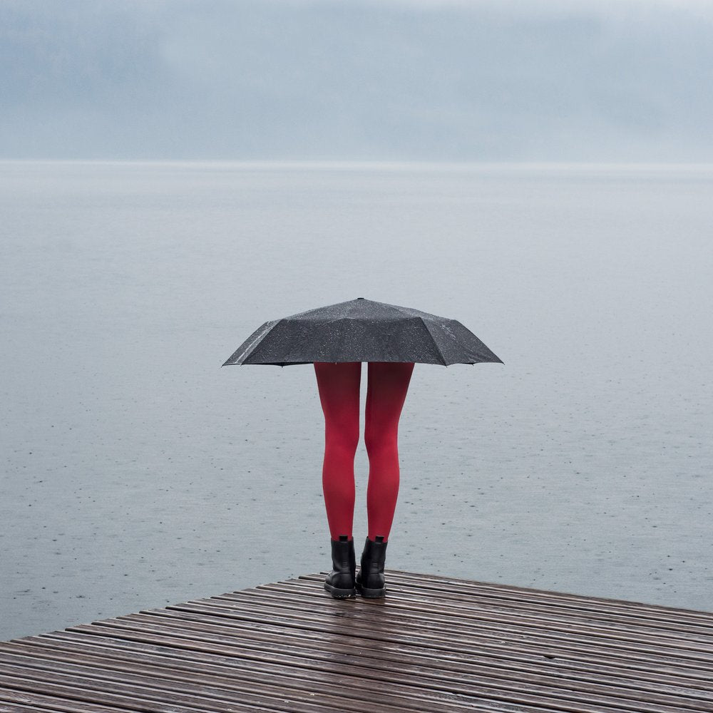 Red Legs Rainy Pier