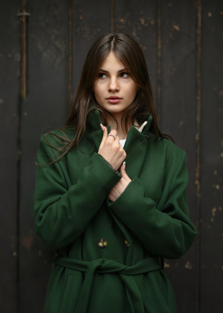 Green Coat Elegance