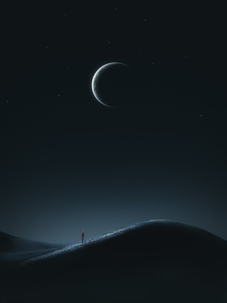 Moonlit Desert Night