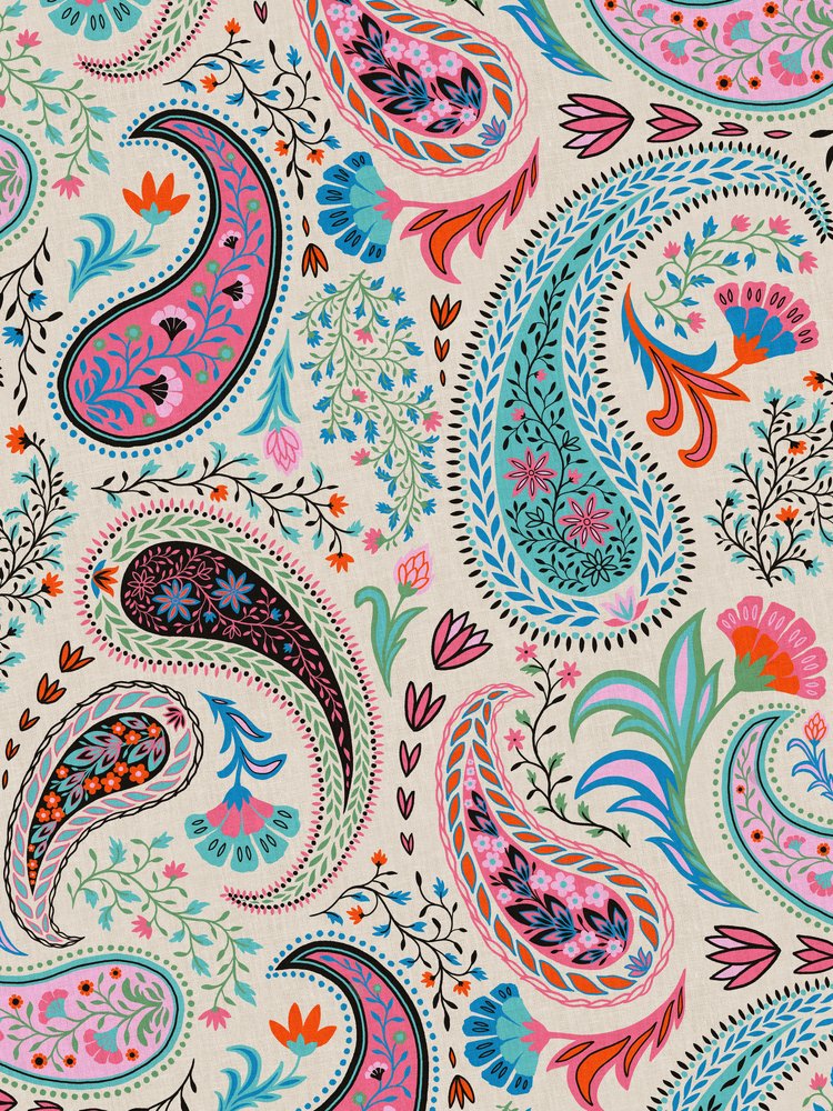 Vibrant Paisley Blooms