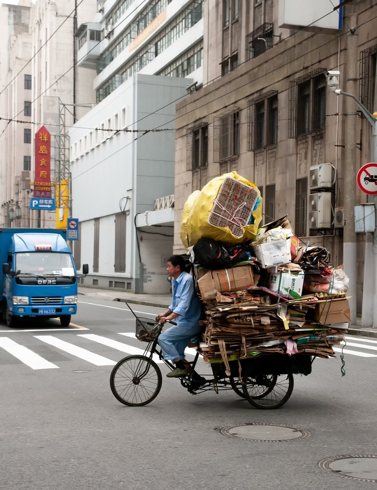 Heavily Loaded City Bicycle