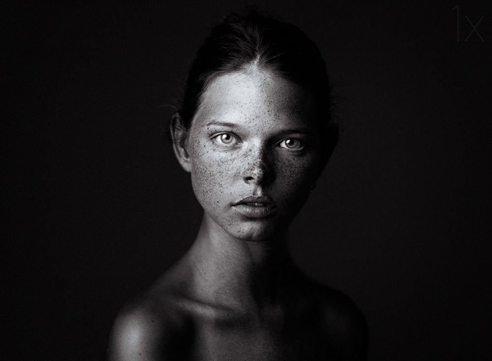 Intense Freckled Gaze