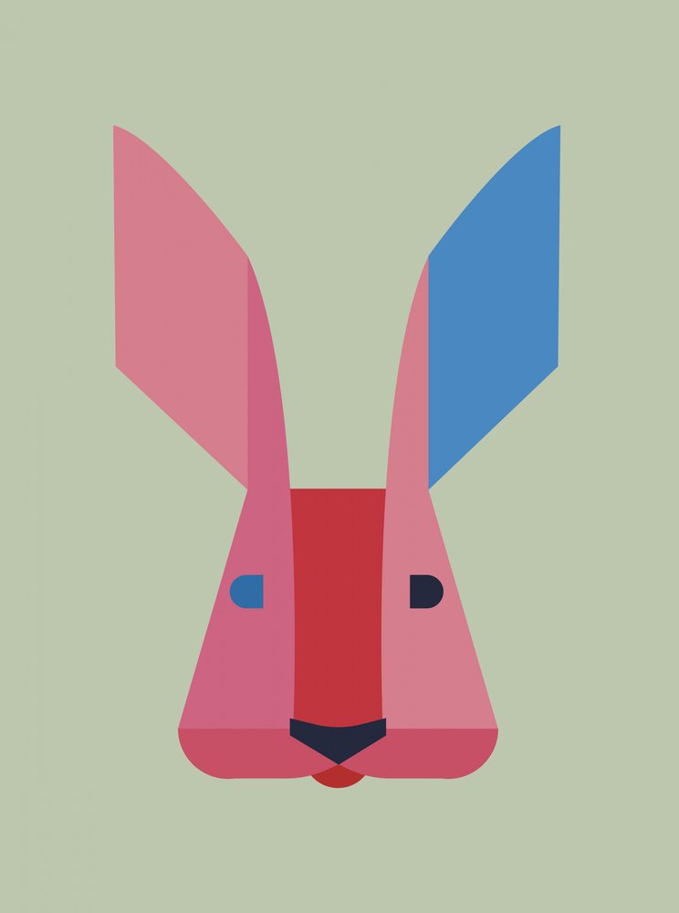 Colorful Geometric Rabbit
