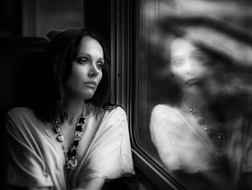 Pensive Train Window