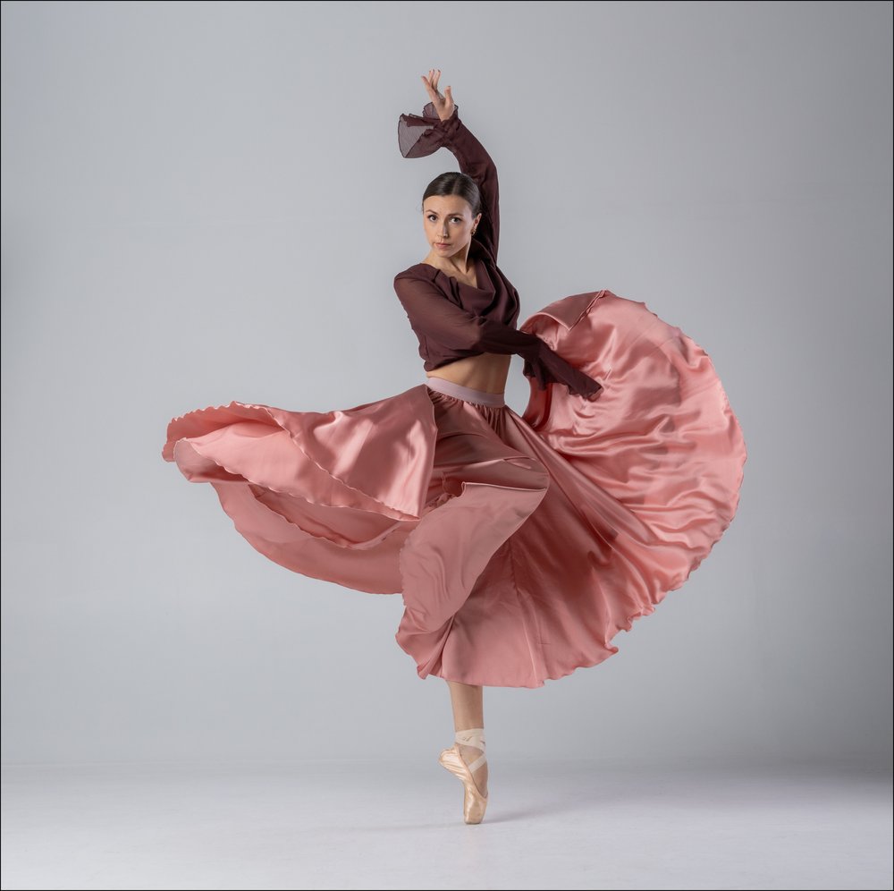 Ballet Dancer Flowing Skirt