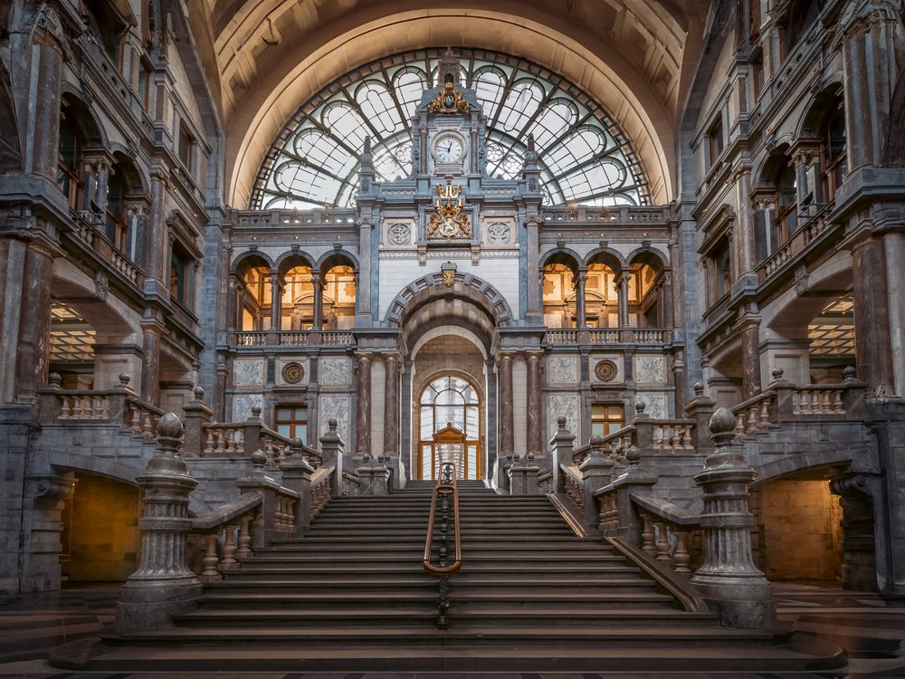 Grand Ornate Staircase Hall