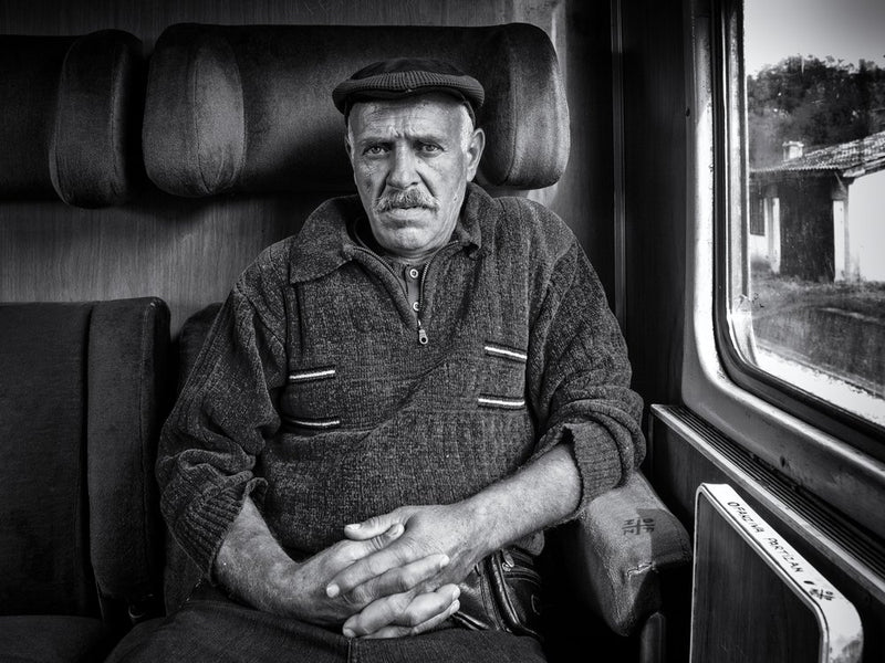 Pensive Train Passenger