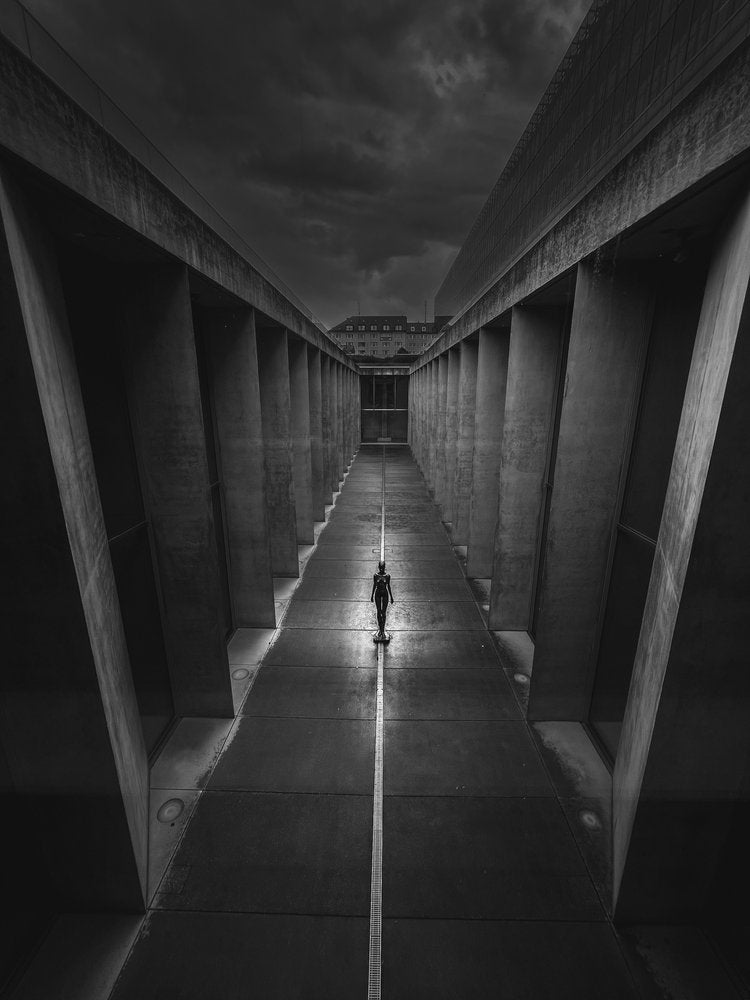 Lone Figure Concrete Path