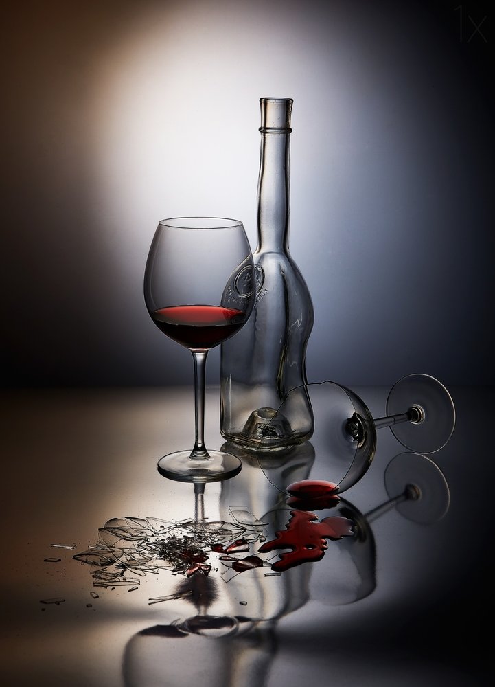 Shattered Wine Still Life
