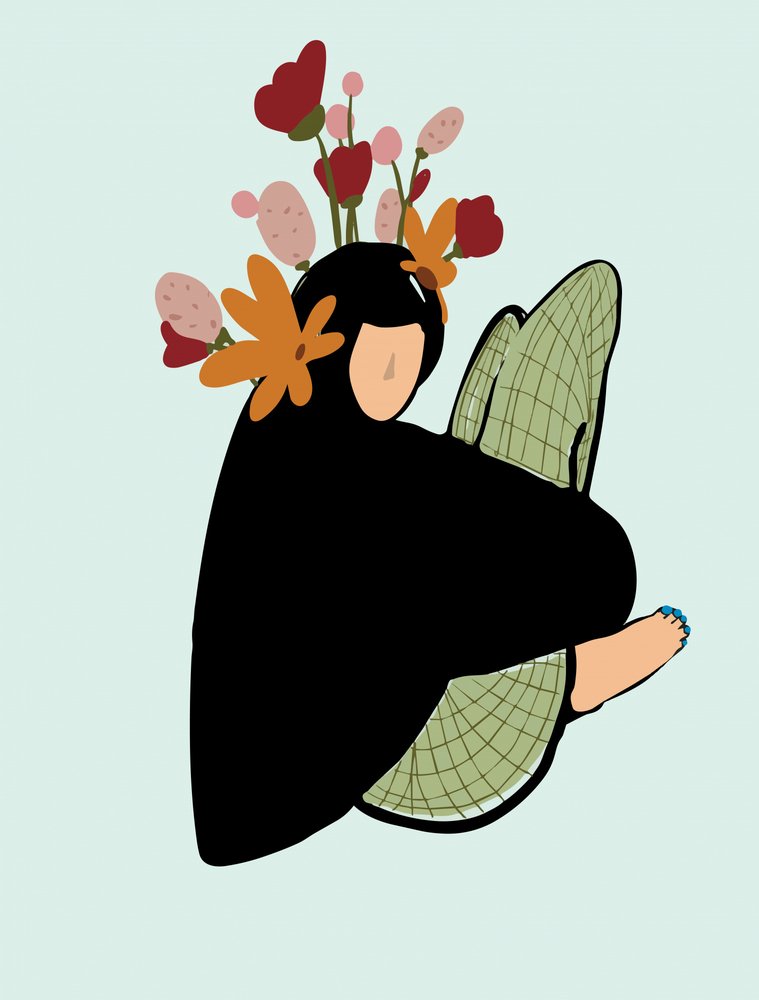 Serene Floral Woman