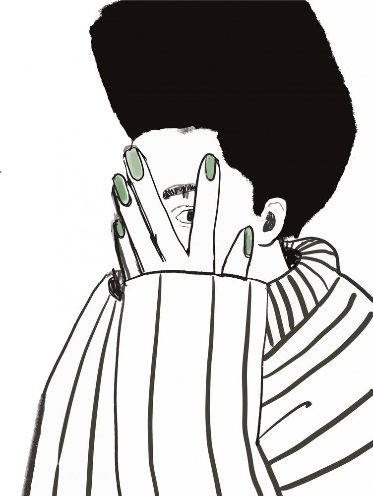 Green Nails Peek
