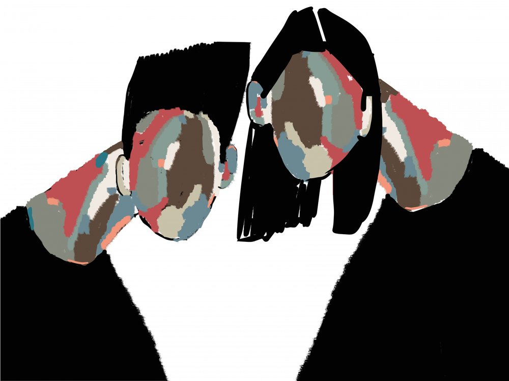 Abstract Couple Faces
