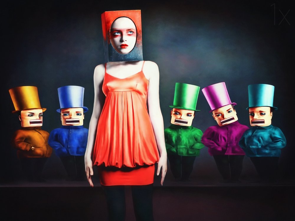 Mysterious Woman with Dolls