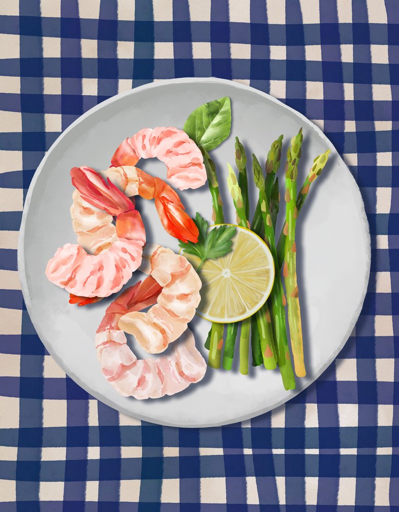 Fresh Shrimp and Asparagus