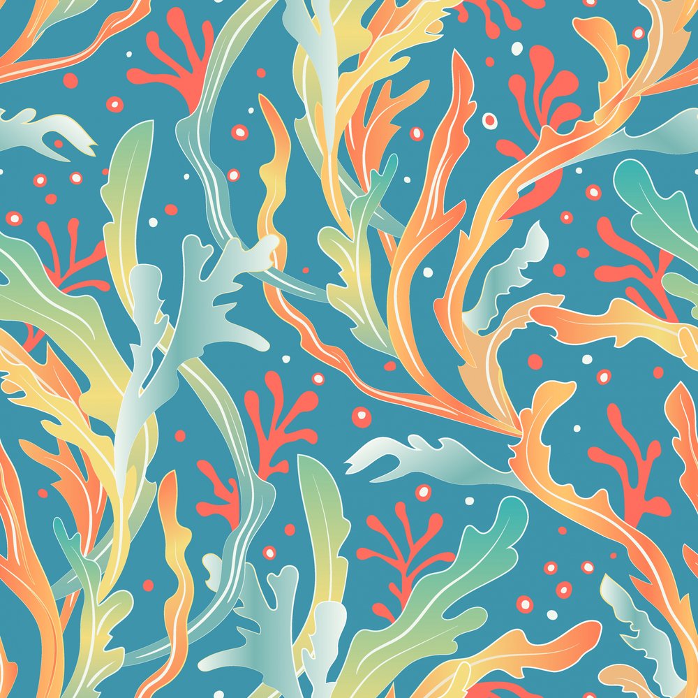 Vibrant Seaweed Pattern