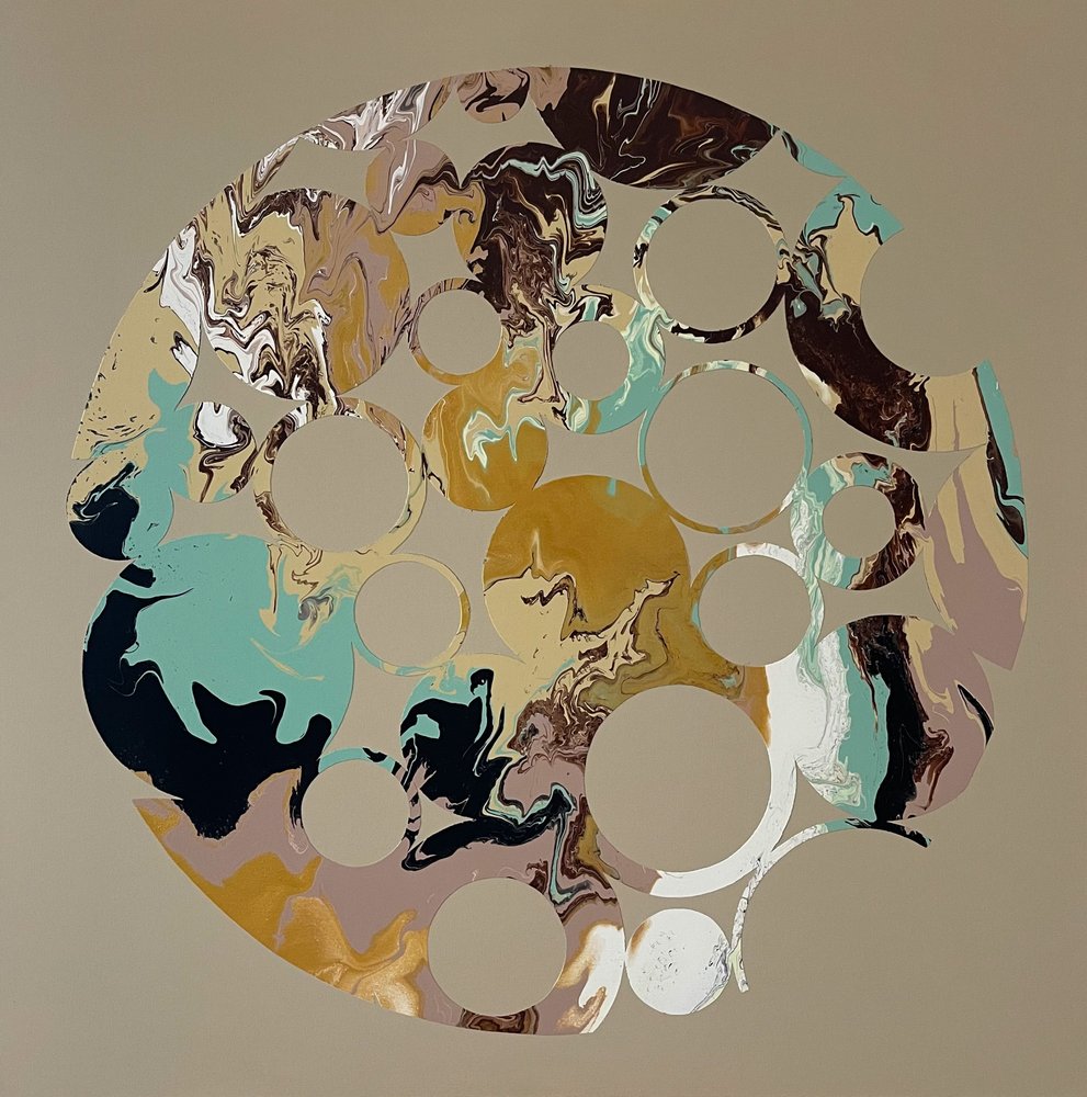 Abstract Marbled Circles